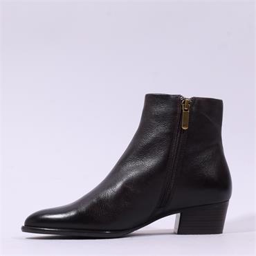 Regarde Le Ciel Lori Low Heel Ankle Boot - Brown Leather